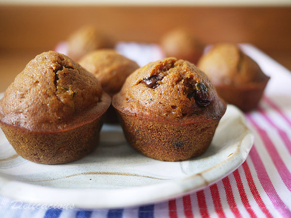 chocolate chip zucchini muffins