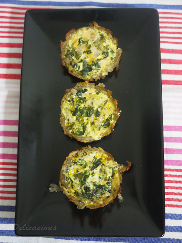 Potato crusted spinach quiche | Delicacious